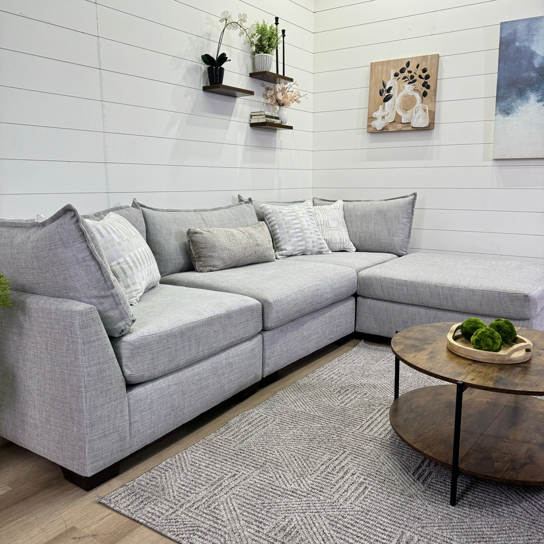 The Lounge Modular 4 Piece Sectional In Beige