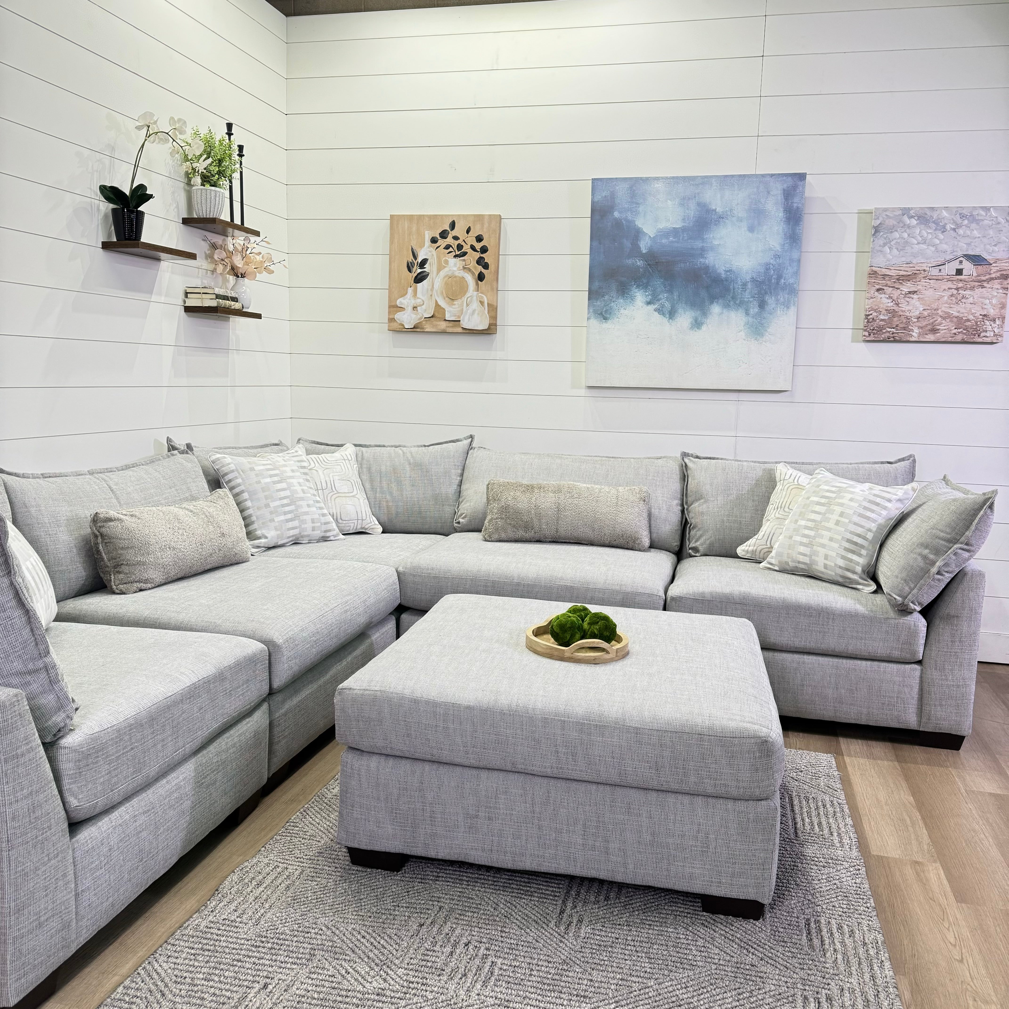 The Lounge Modular 6 Piece Sectional In Beige