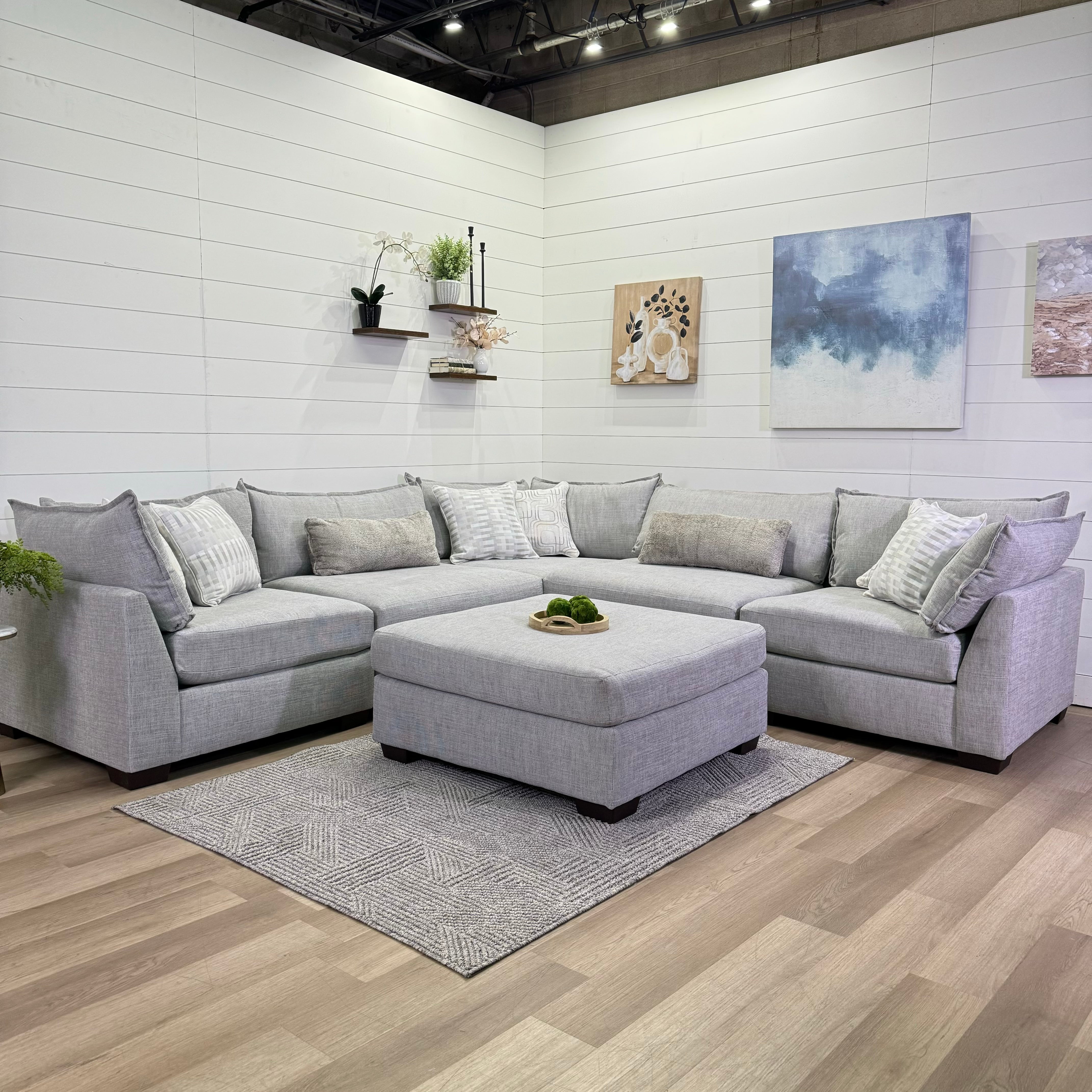 The Lounge Modular 6 Piece Sectional In Beige