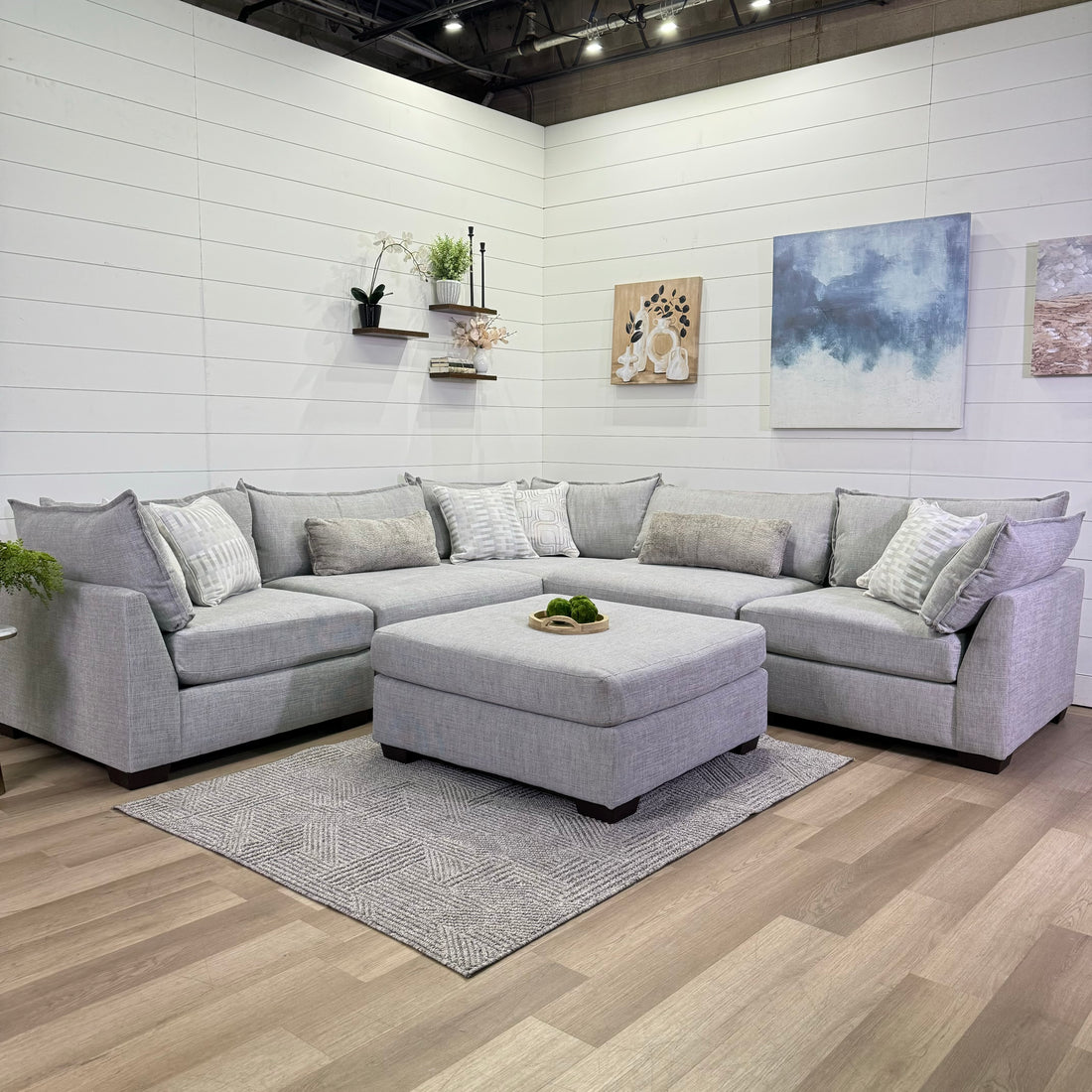The Lounge Modular 6 Piece Sectional In Beige