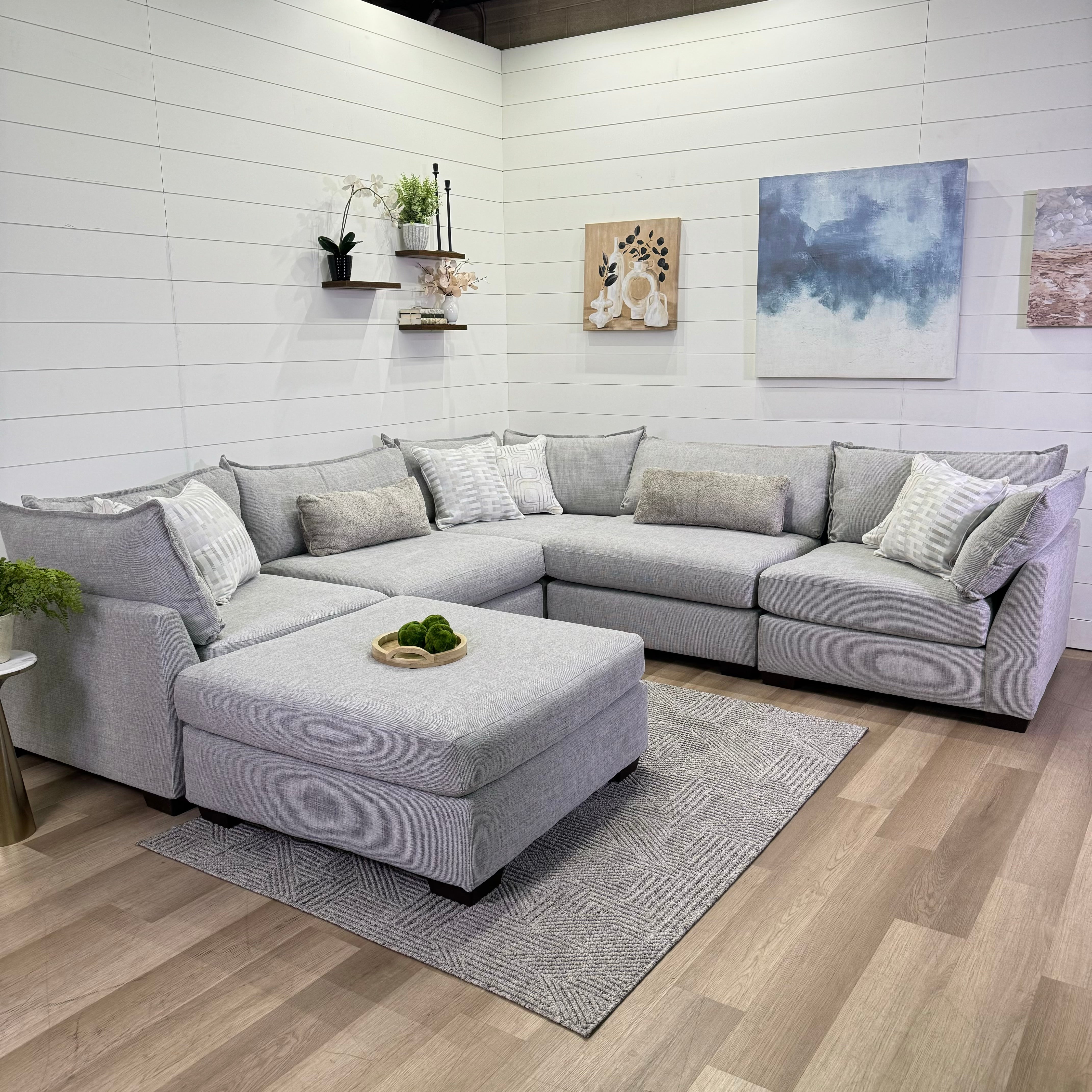 The Lounge Modular 6 Piece Sectional In Beige