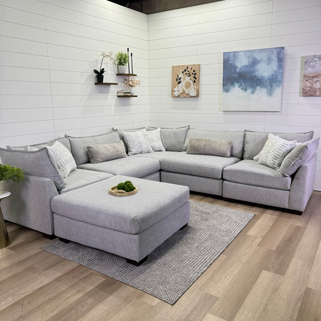 The Lounge Modular 6 Piece Sectional In Beige