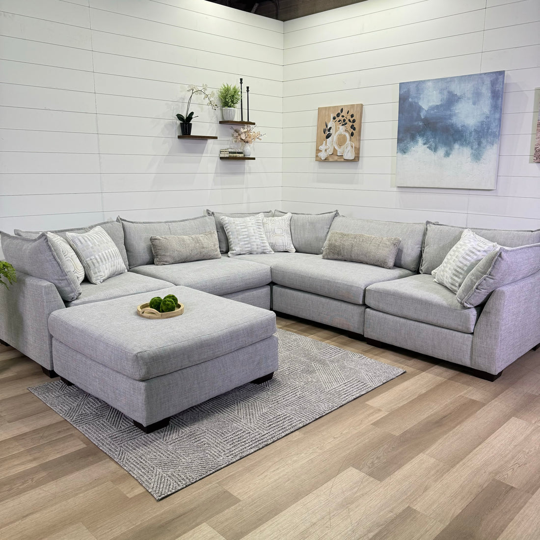The Lounge Modular 6 Piece Sectional In Beige
