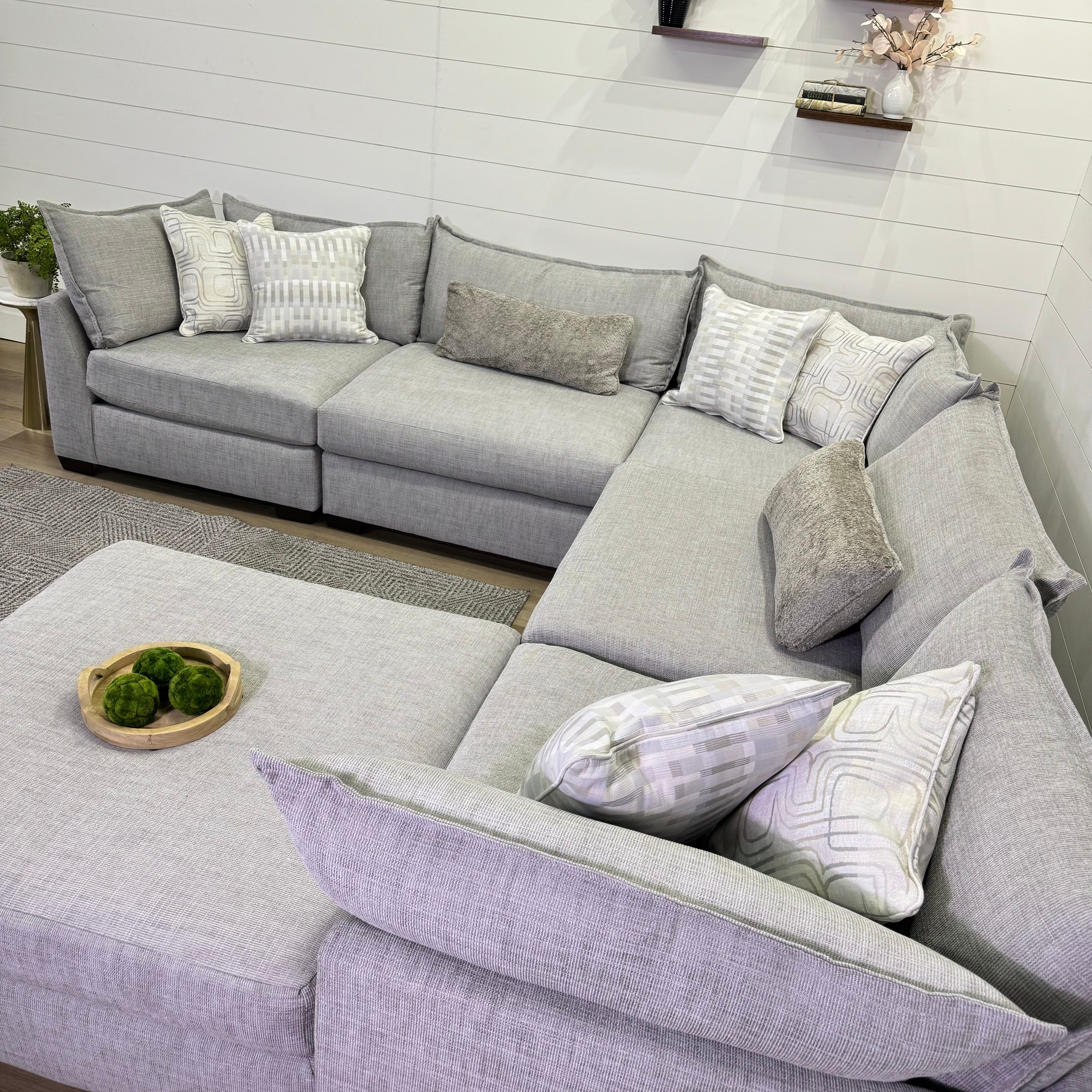 The Lounge Modular 6 Piece Sectional In Beige