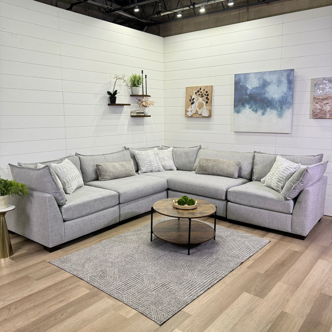 The Lounge Modular 6 Piece Sectional In Beige