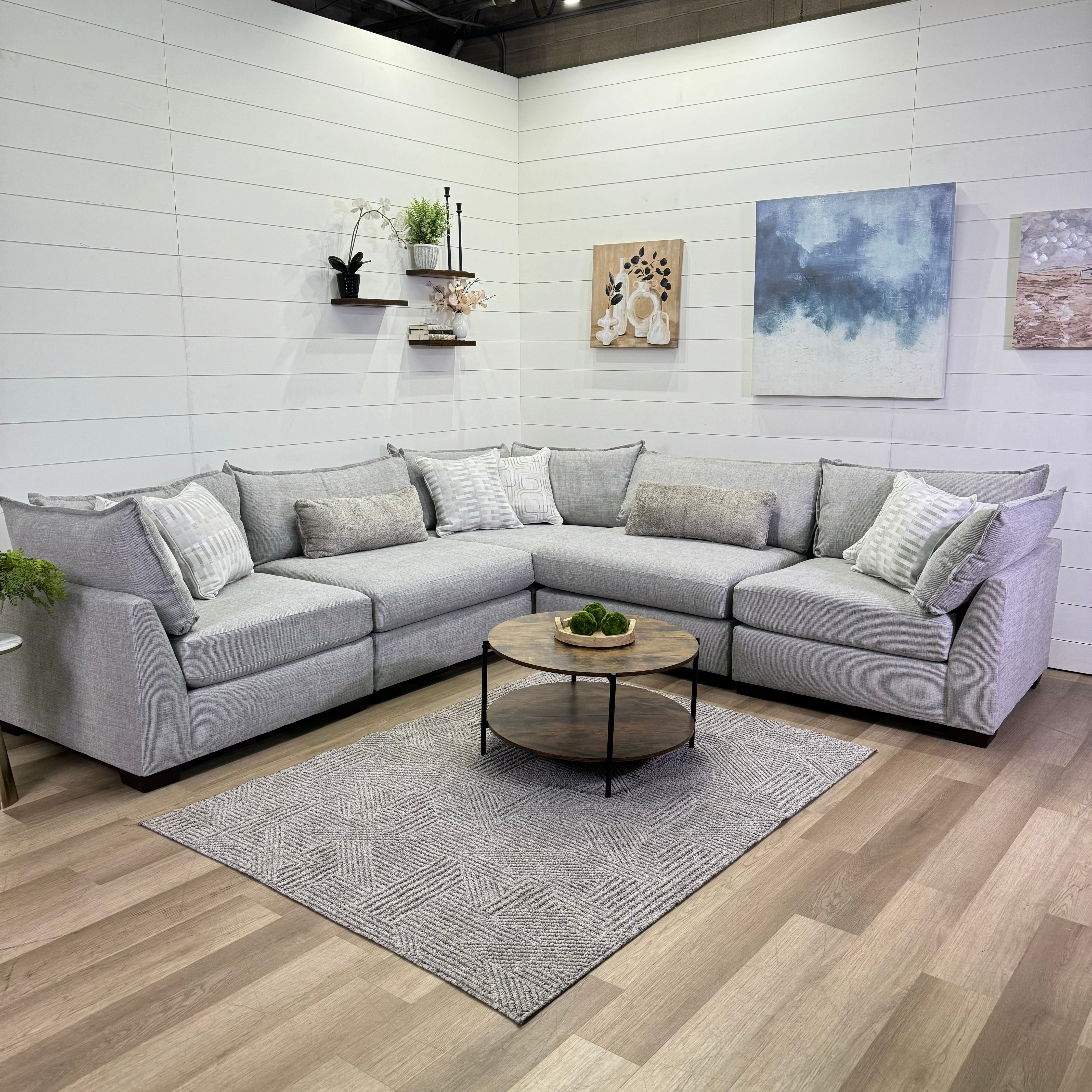 The Lounge Modular 6 Piece Sectional In Beige
