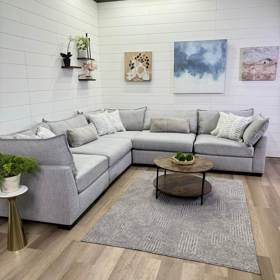 The Lounge Modular 6 Piece Sectional In Beige