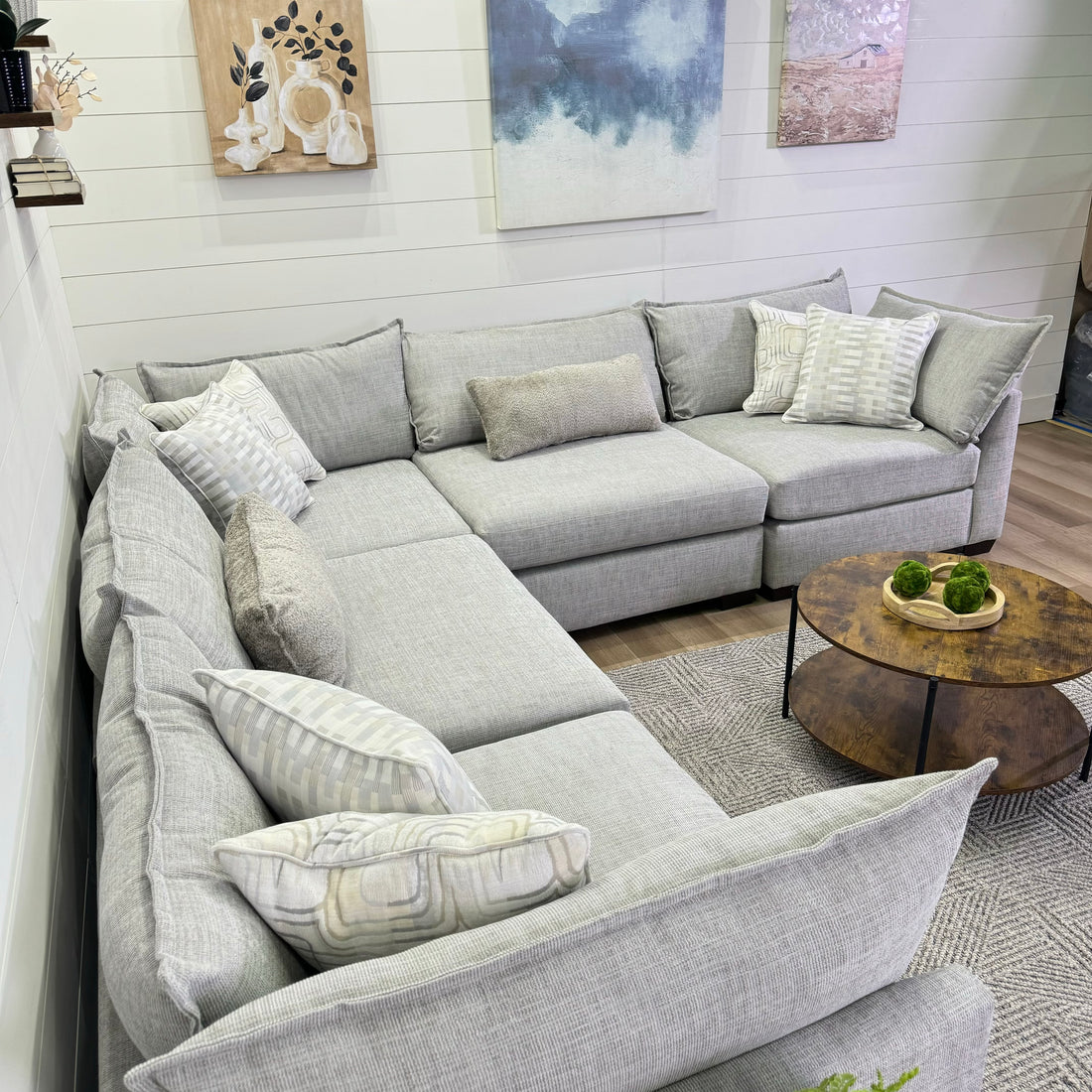 The Lounge Modular 6 Piece Sectional In Beige