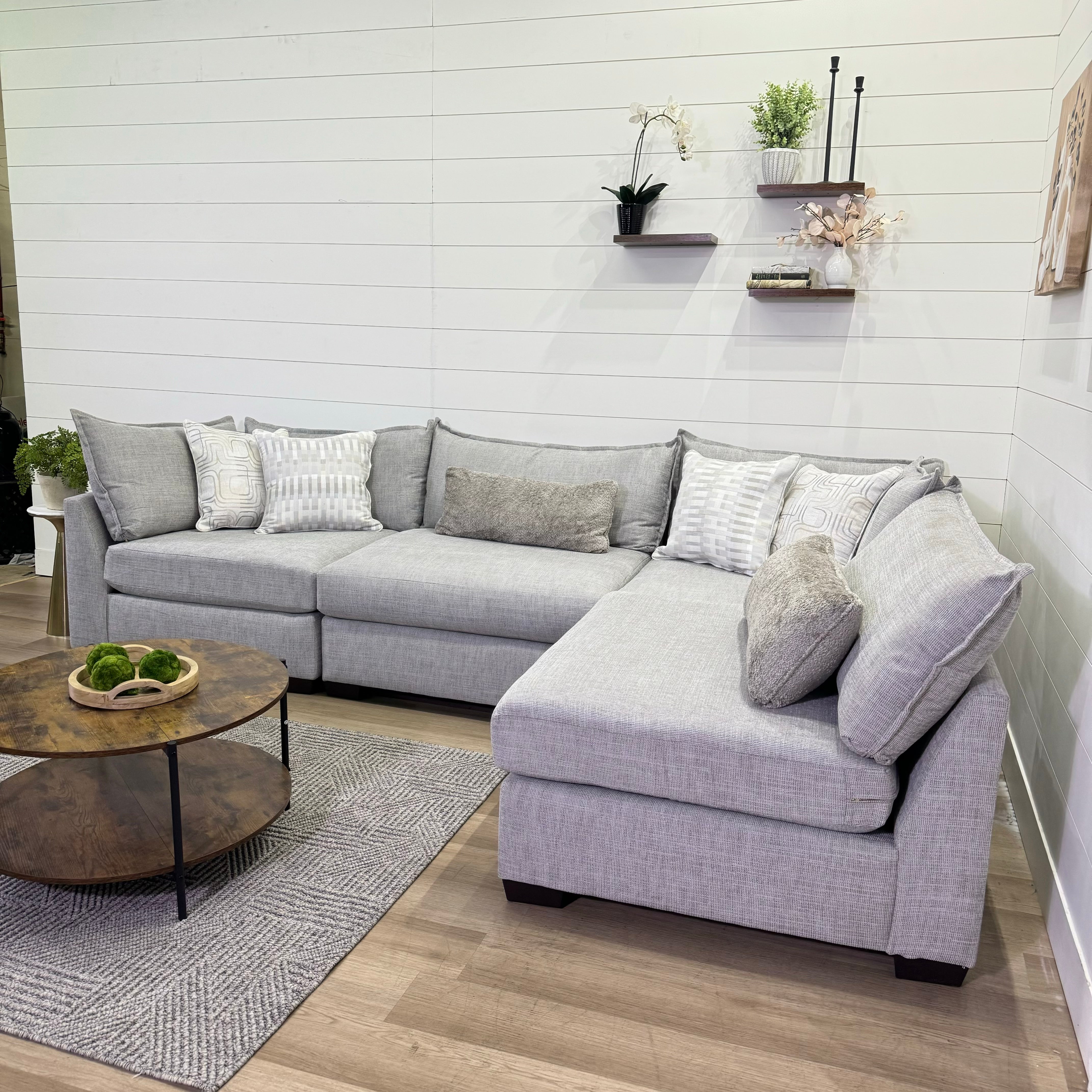 The Lounge Modular 5 Piece Sectional In Beige