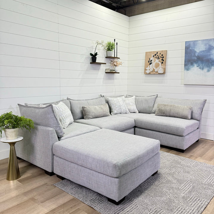 The Lounge Modular 5 Piece Sectional In Beige