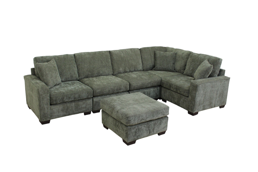 Haven Modular Sectional In Forest Green (Customizable)