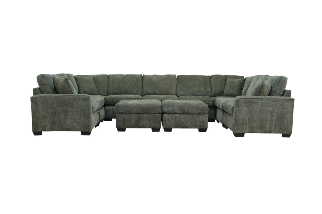 Haven Modular Sectional In Forest Green (Customizable)