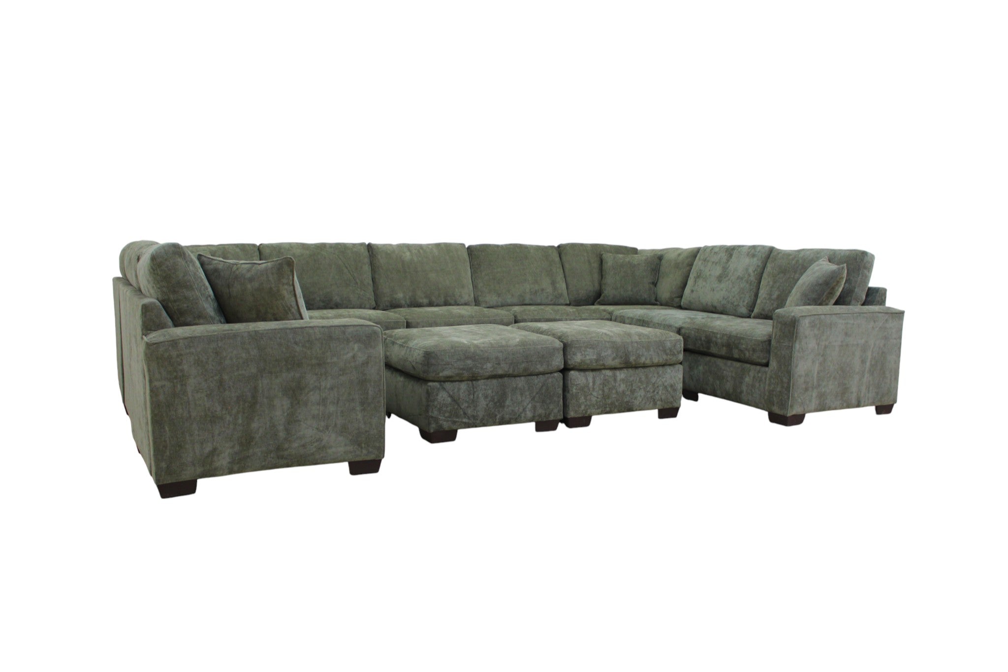 Haven Modular Sectional In Forest Green (Customizable)