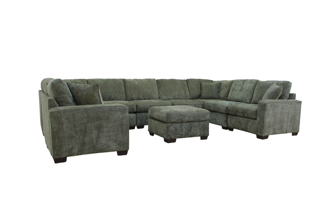 Haven Modular Sectional In Forest Green (Customizable)