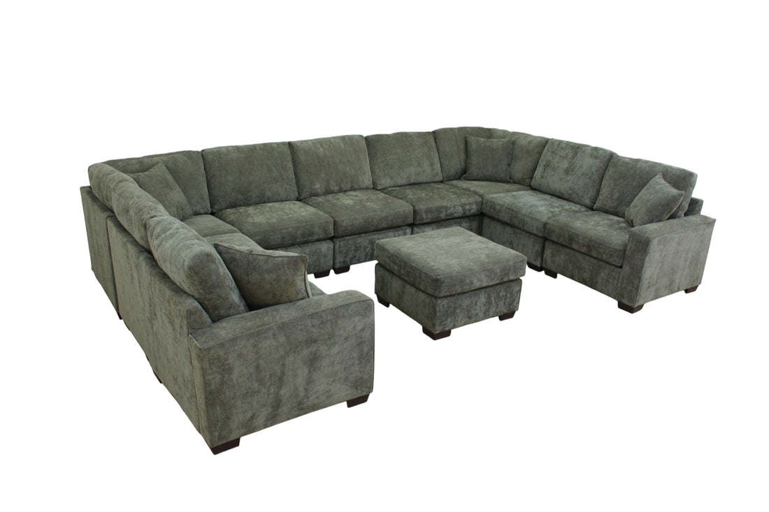 Haven Modular Sectional In Forest Green (Customizable)