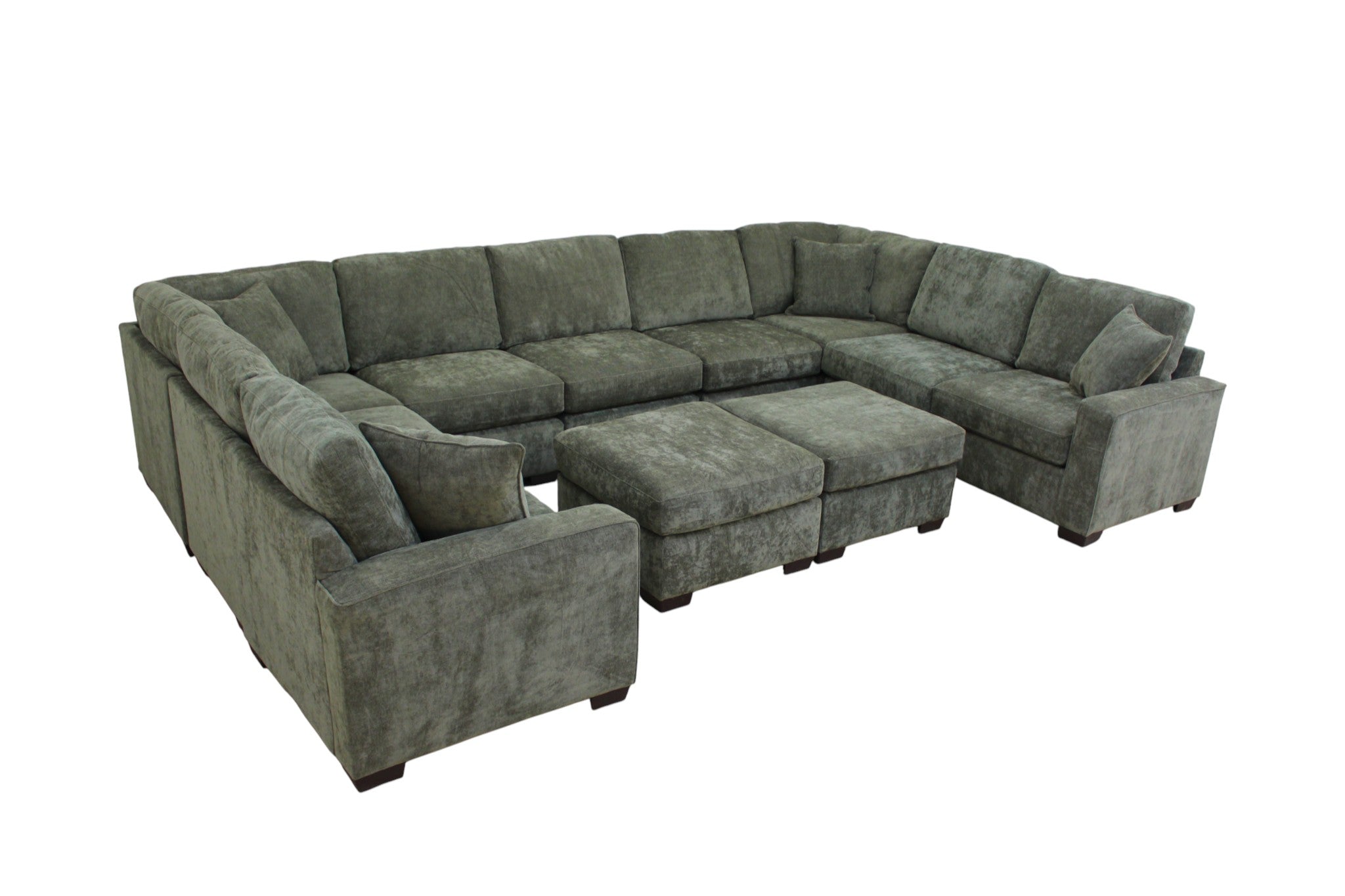 Haven Modular Sectional In Forest Green (Customizable)