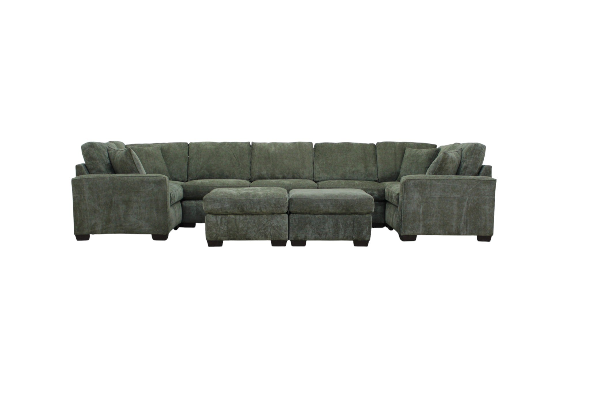 Haven Modular Sectional In Forest Green (Customizable)