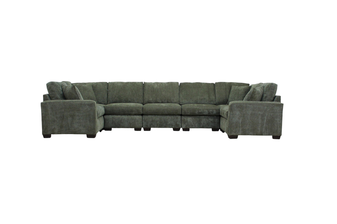 Haven Modular Sectional In Forest Green (Customizable)