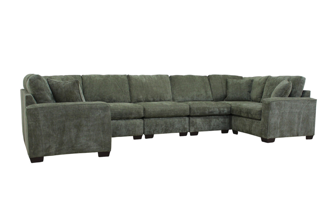 Haven Modular Sectional In Forest Green (Customizable)