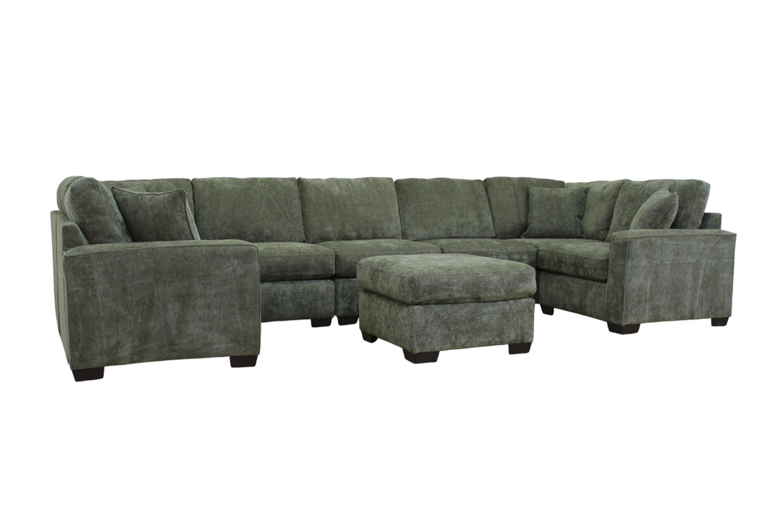 Haven Modular Sectional In Forest Green (Customizable)