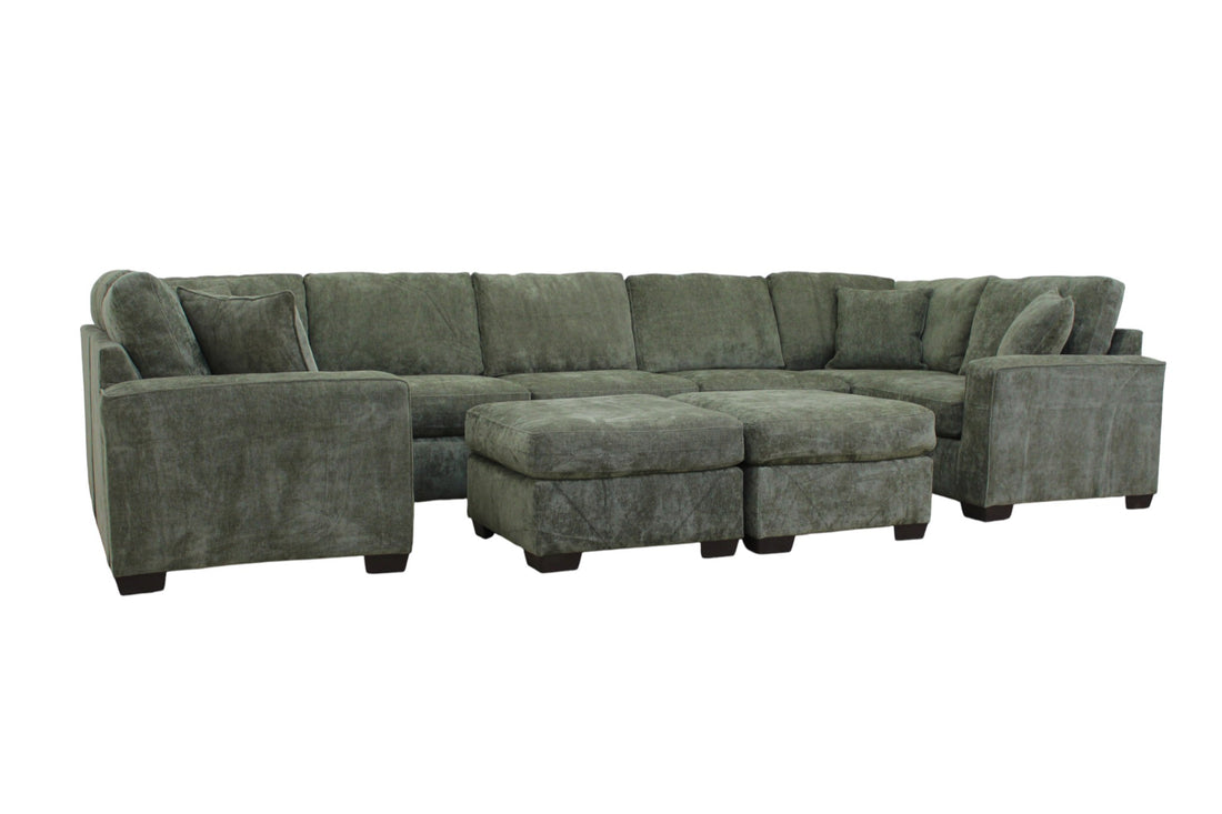 Haven Modular Sectional In Forest Green (Customizable)