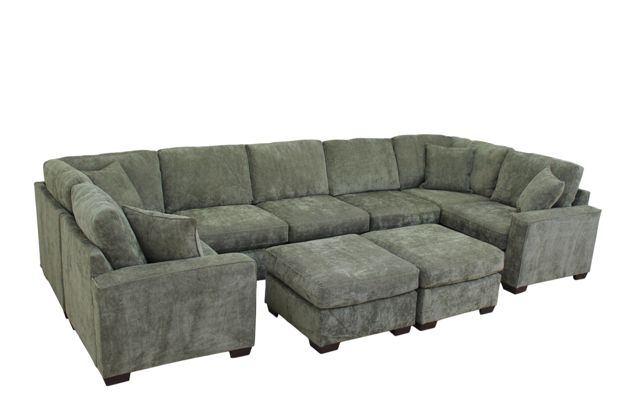 Haven Modular Sectional In Forest Green (Customizable)