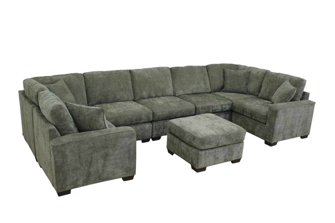 Haven Modular Sectional In Forest Green (Customizable)