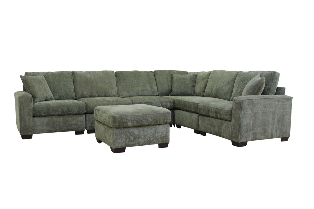 Haven Modular Sectional In Forest Green (Customizable)