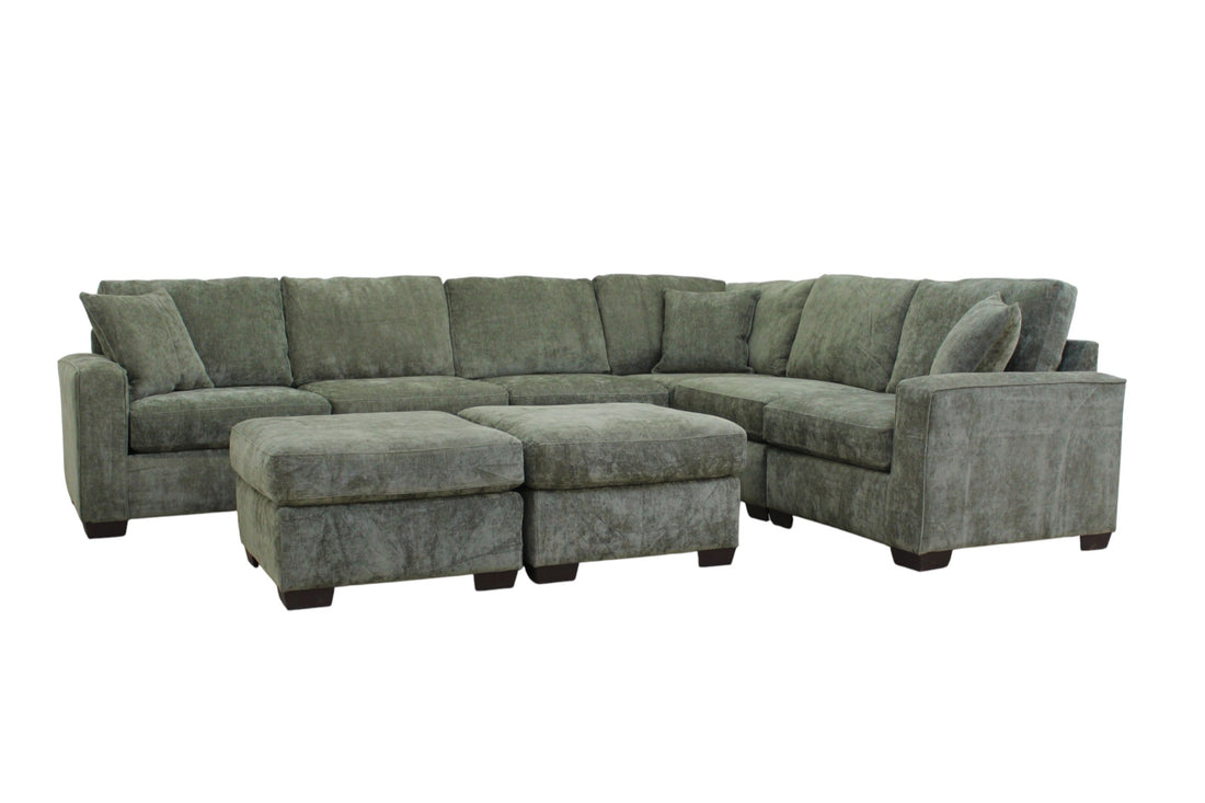 Haven Modular Sectional In Forest Green (Customizable)