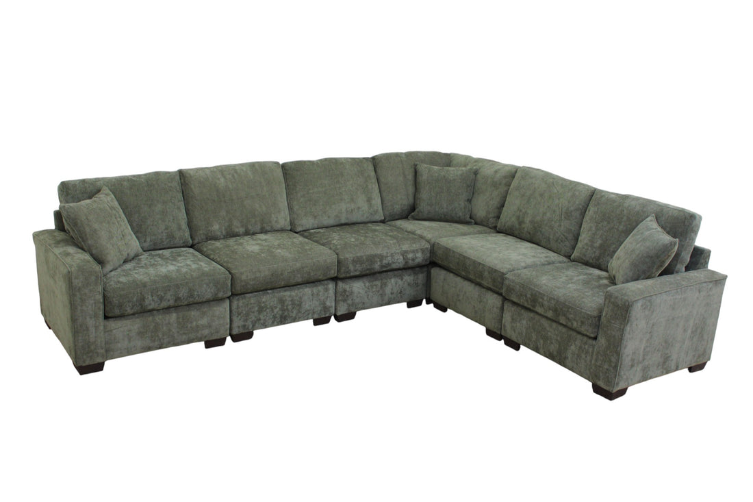 Haven Modular Sectional In Forest Green (Customizable)