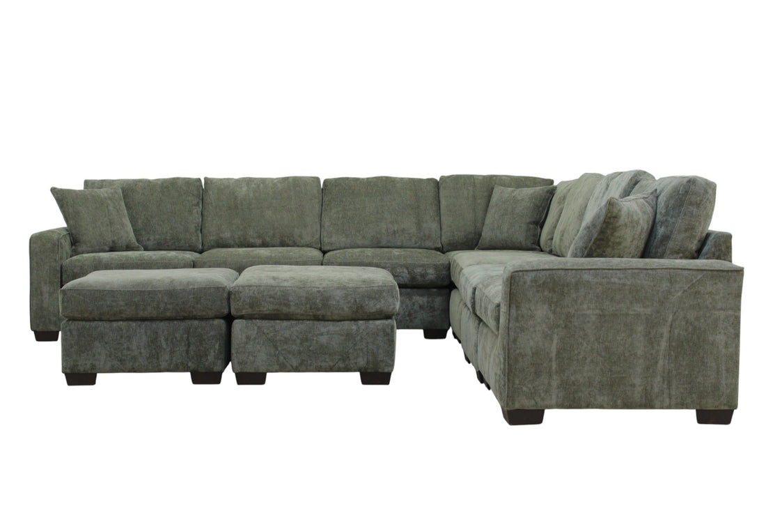 Haven Modular Sectional In Forest Green (Customizable)