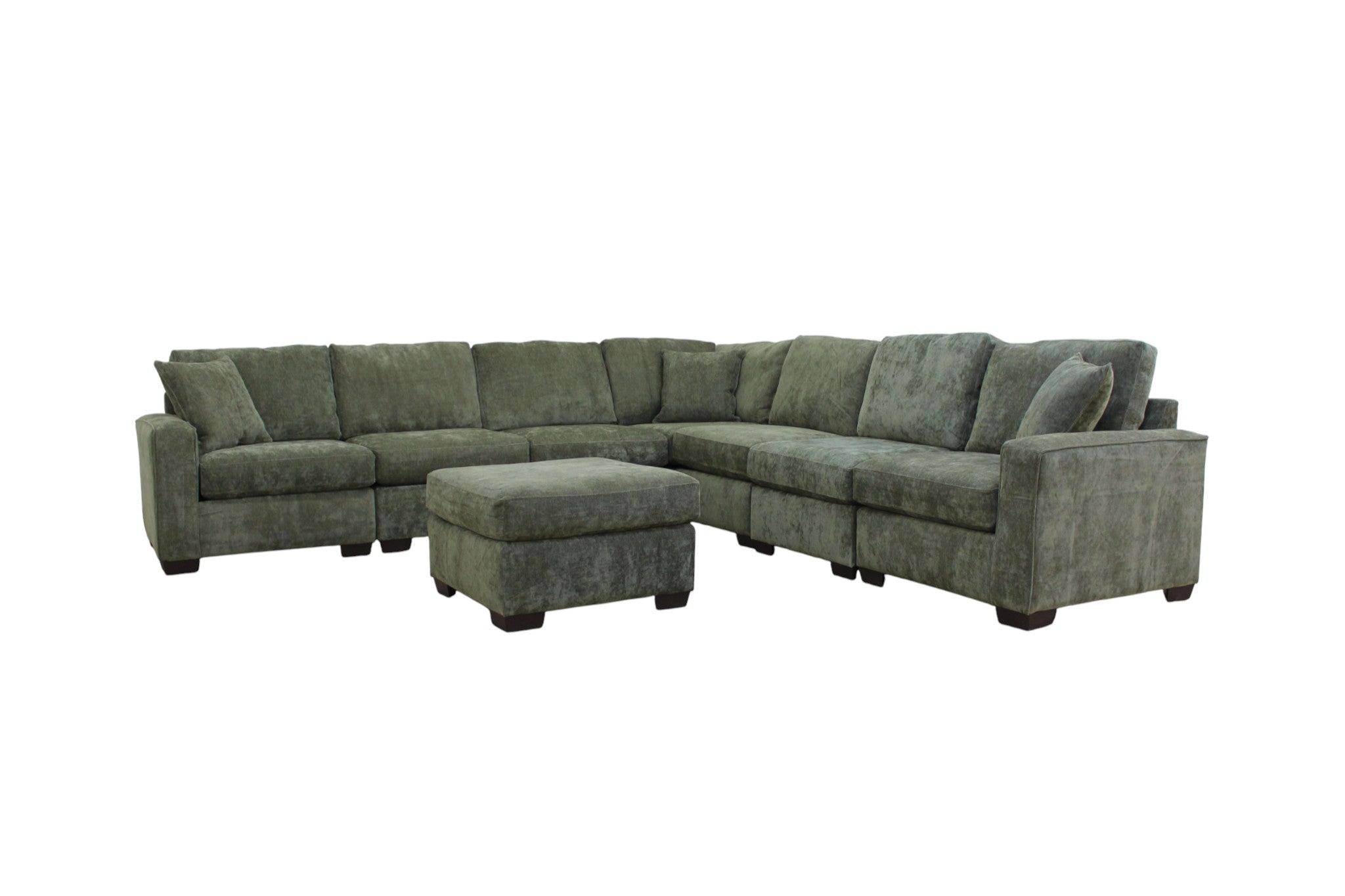 Haven Modular Sectional In Forest Green (Customizable)