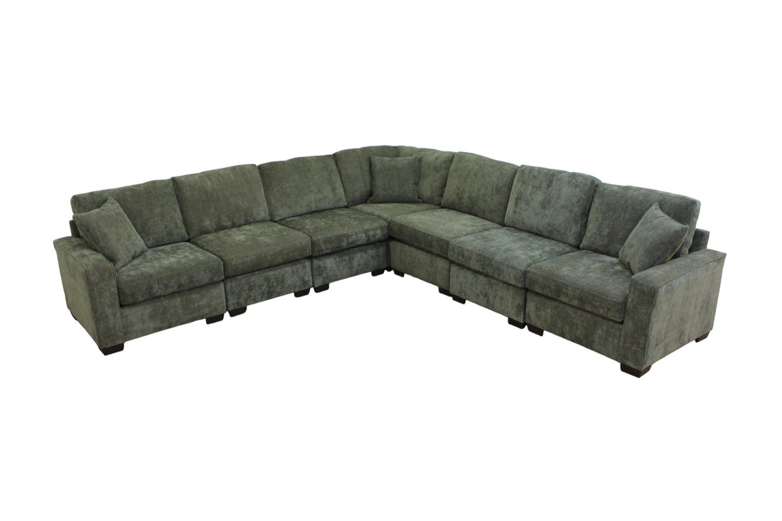 Haven Modular Sectional In Forest Green (Customizable)