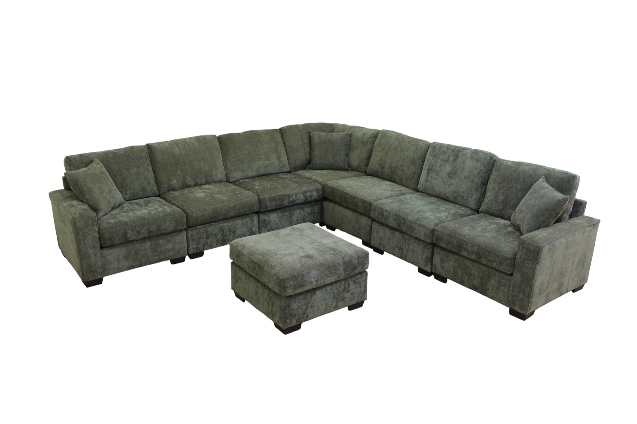 Haven Modular Sectional In Forest Green (Customizable)