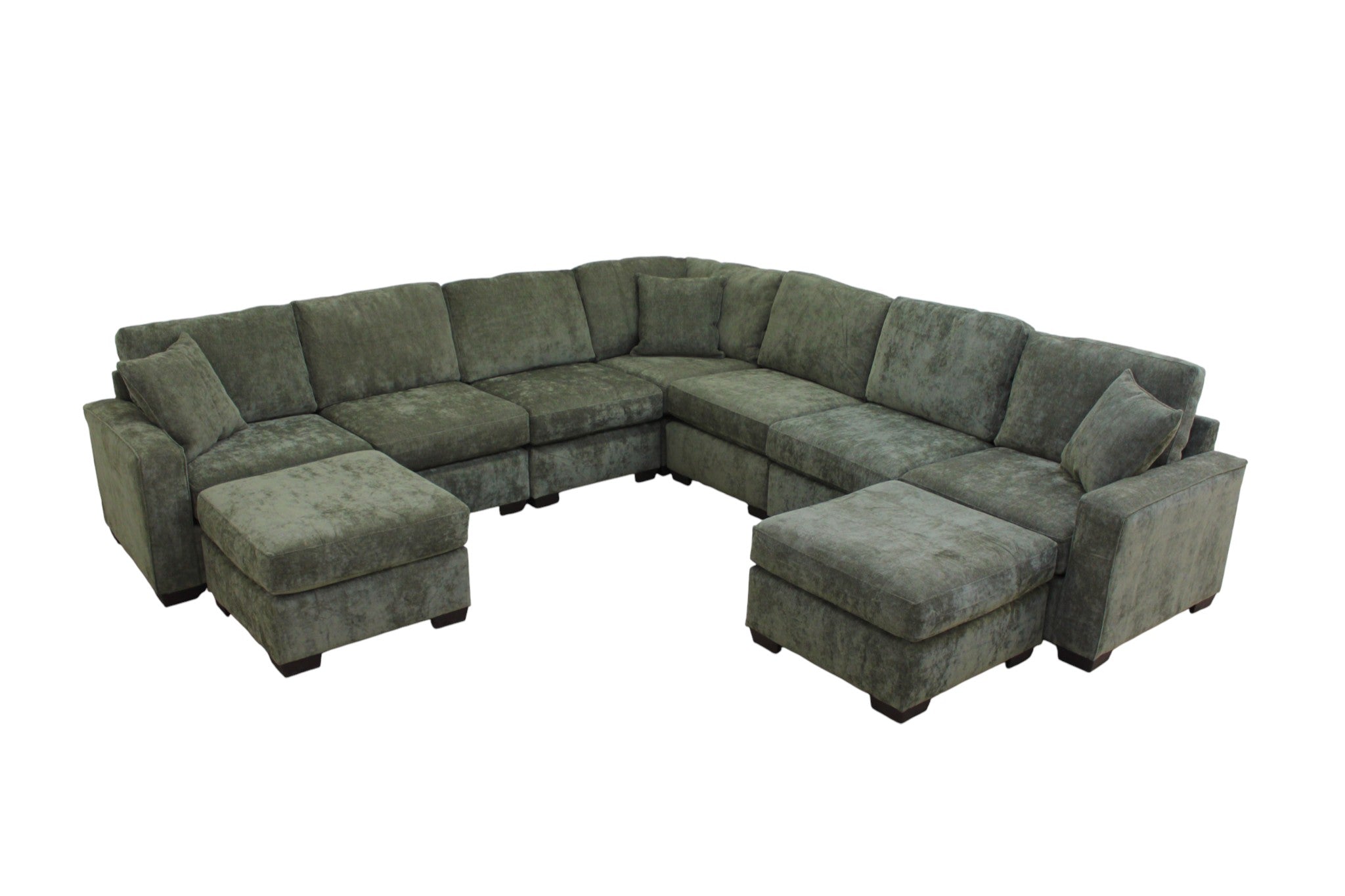 Haven Modular Sectional In Forest Green (Customizable)