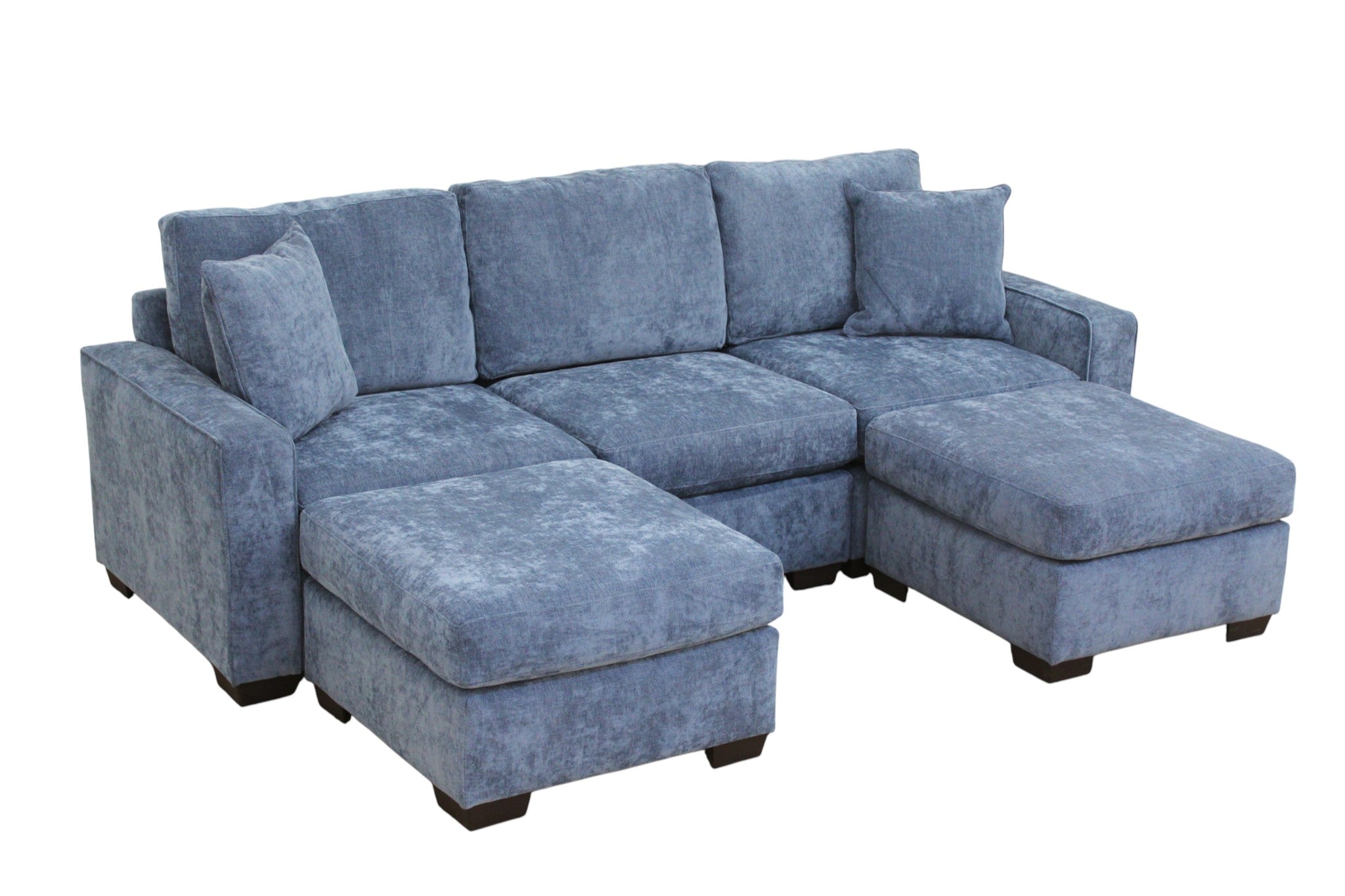 Haven Modular Sectional In Slate Blue (Customizable)