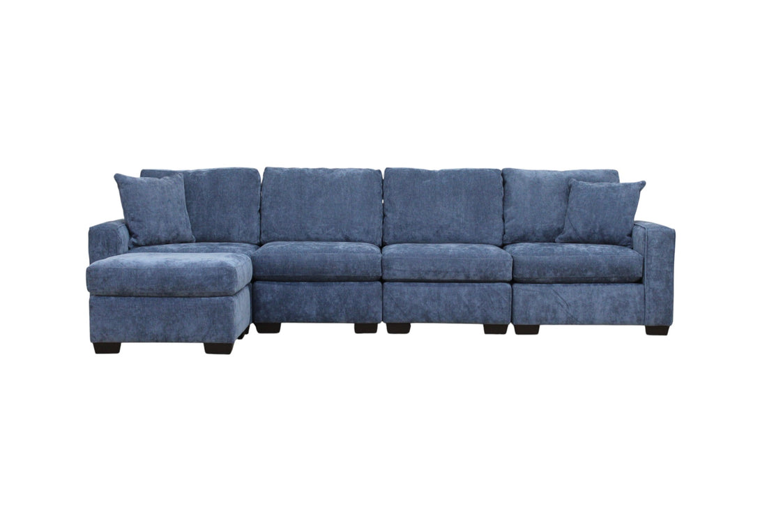 Haven Modular Sectional In Slate Blue (Customizable)