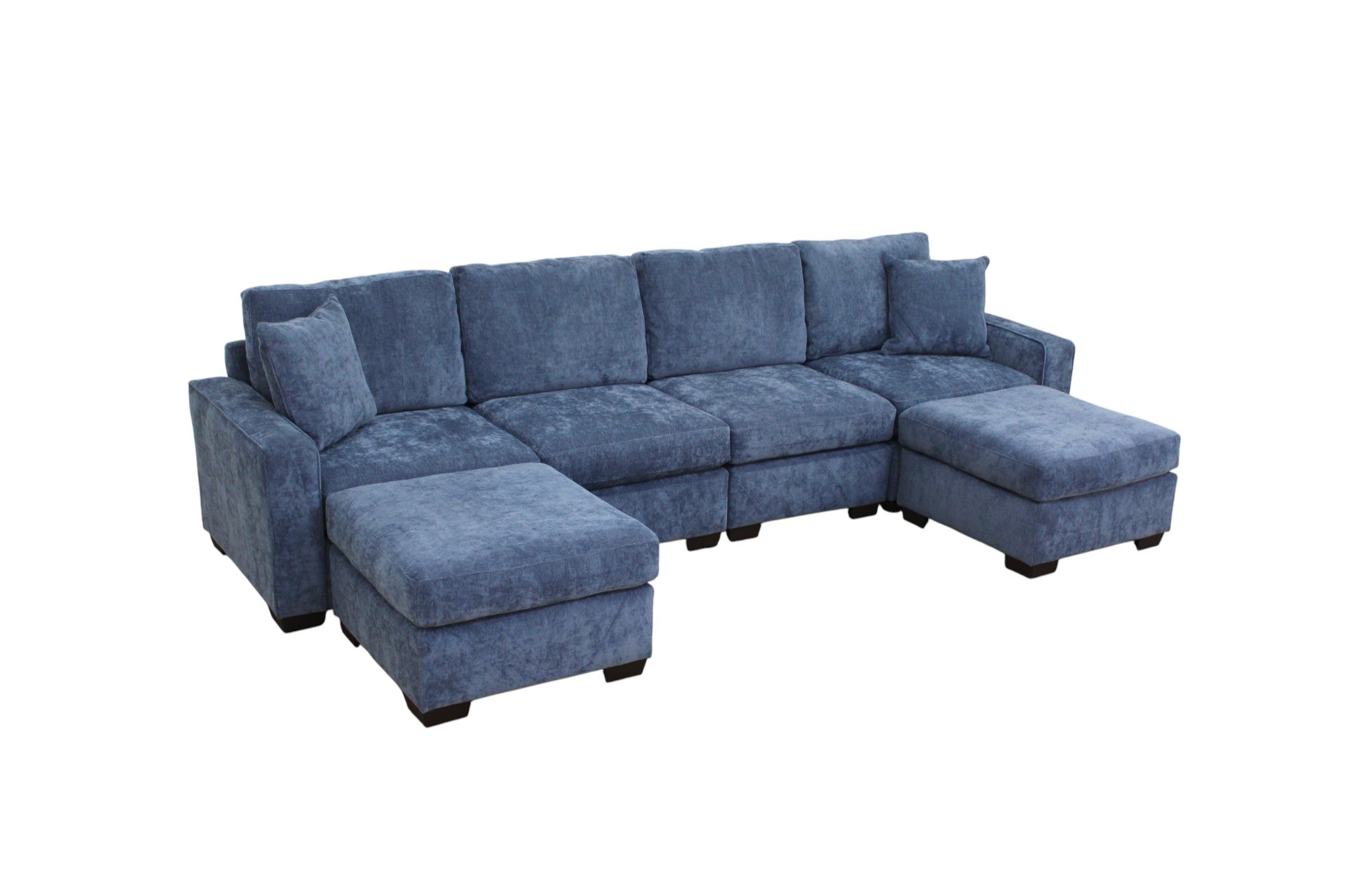 Haven Modular Sectional In Slate Blue (Customizable)