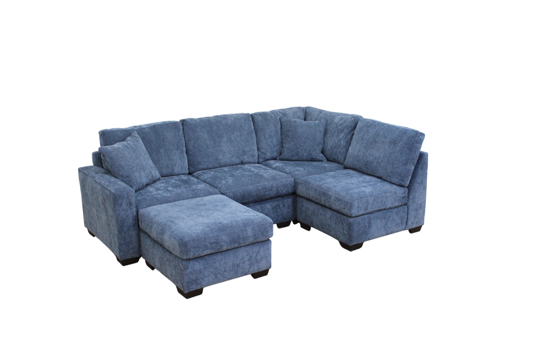 Haven Modular Sectional In Slate Blue (Customizable)