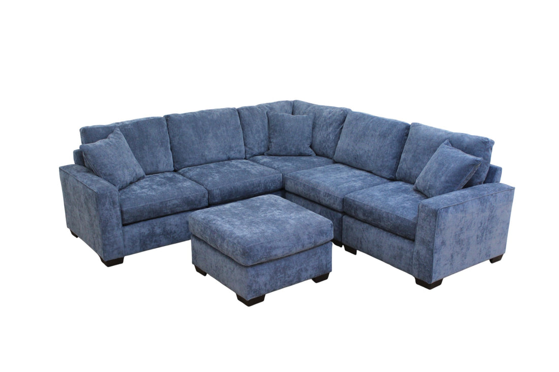 Haven Modular Sectional In Slate Blue (Customizable)