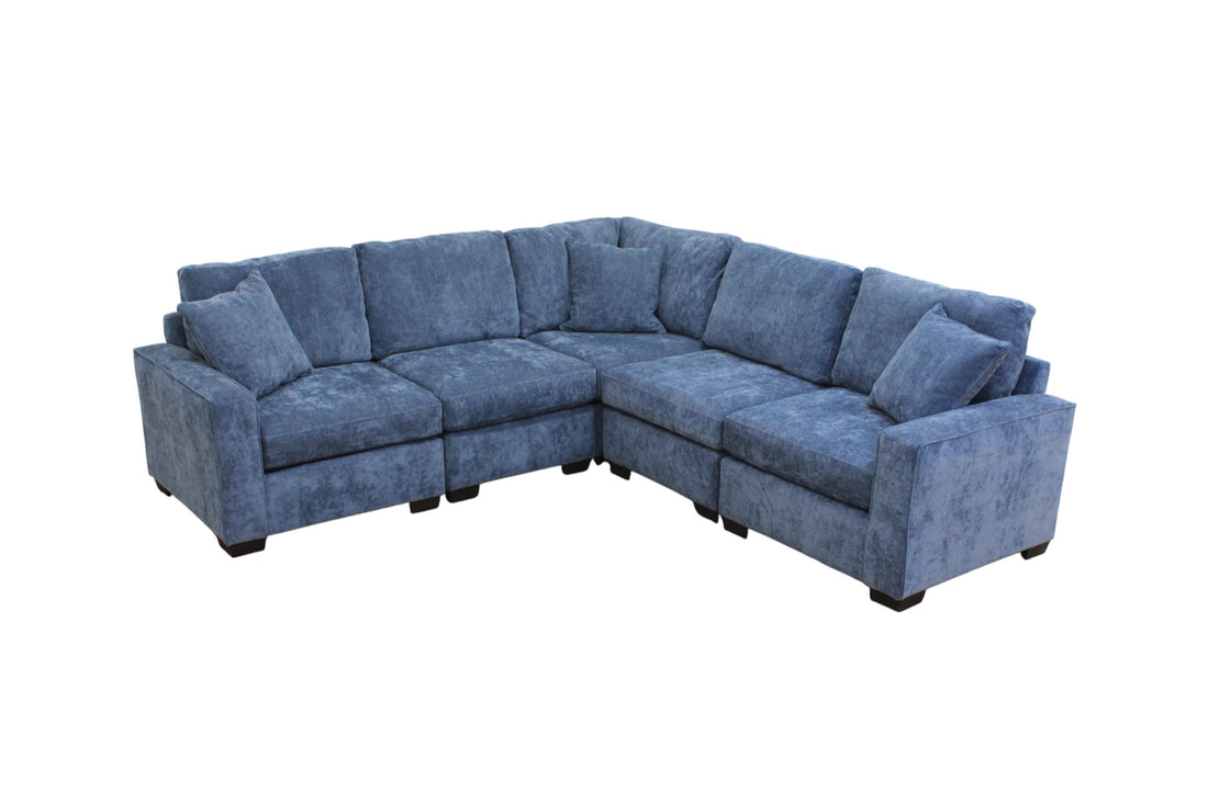 Haven Modular Sectional In Slate Blue (Customizable)