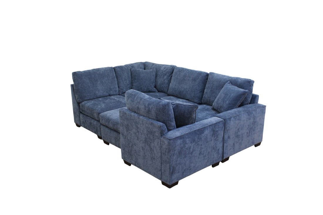 Haven Modular Sectional In Slate Blue (Customizable)