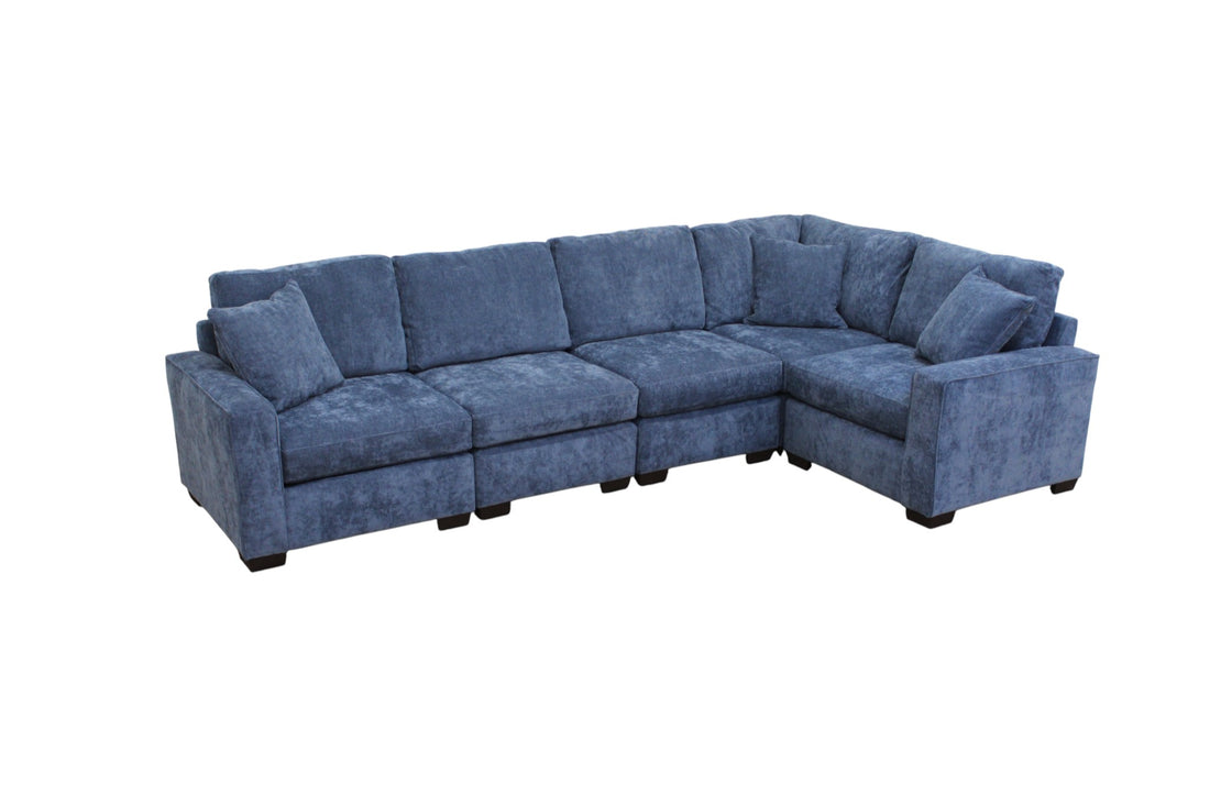 Haven Modular Sectional In Slate Blue (Customizable)
