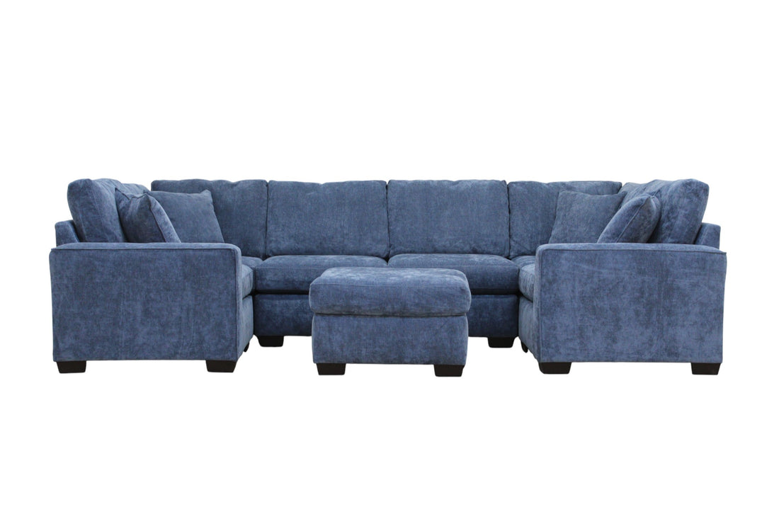 Haven Modular Sectional In Slate Blue (Customizable)