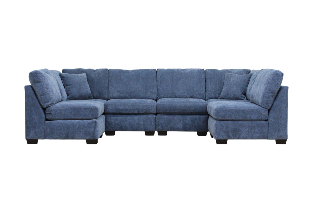 Haven Modular Sectional In Slate Blue (Customizable)