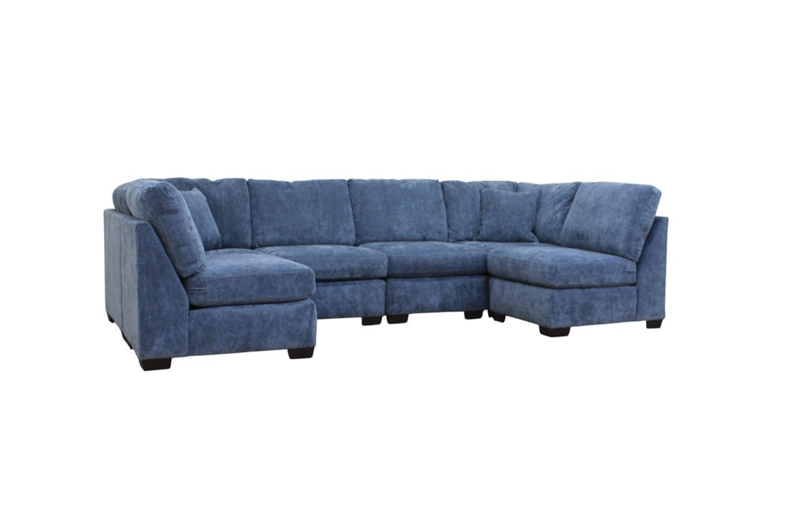 Haven Modular Sectional In Slate Blue (Customizable)