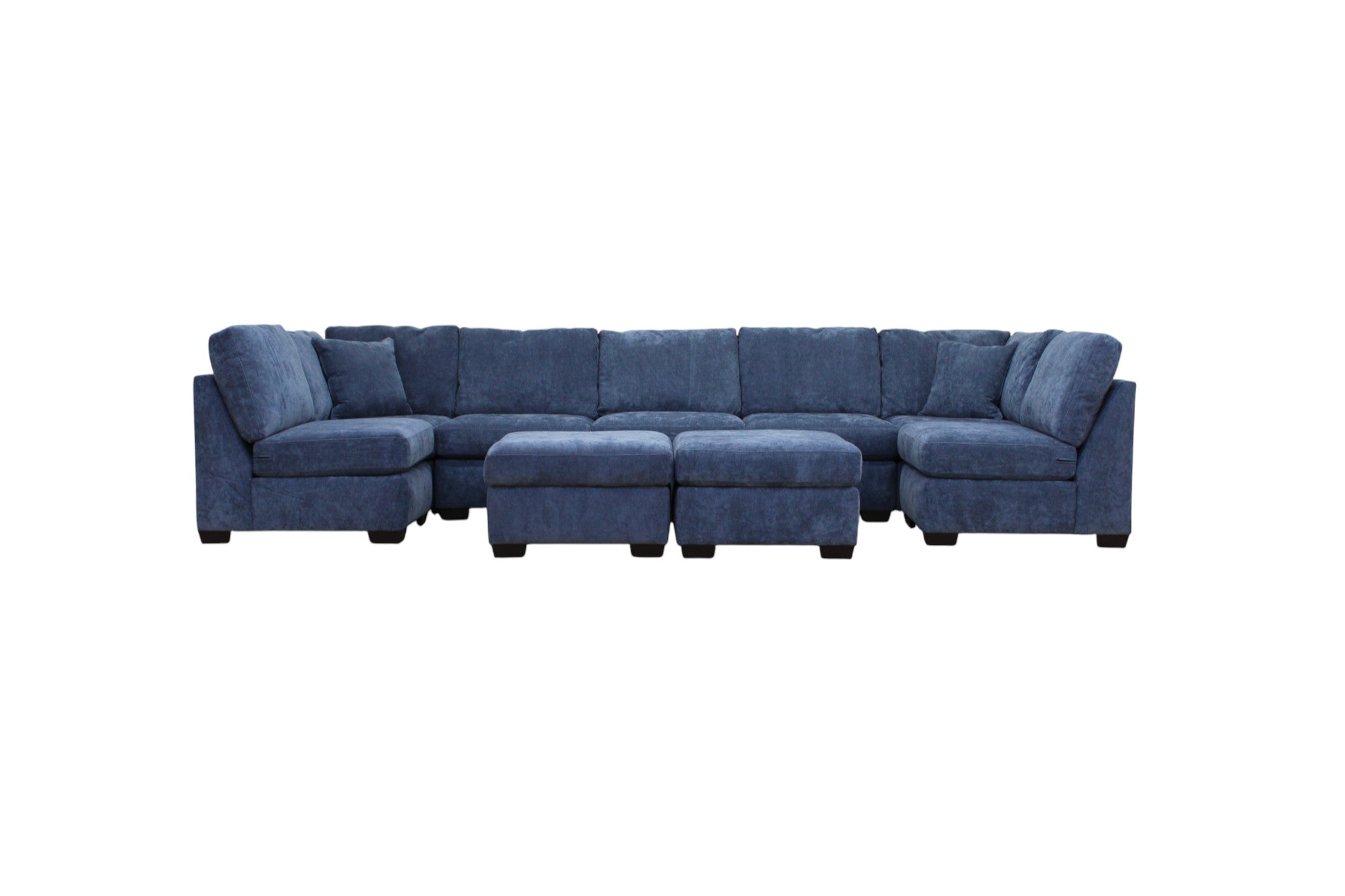 Haven Modular Sectional In Slate Blue (Customizable)