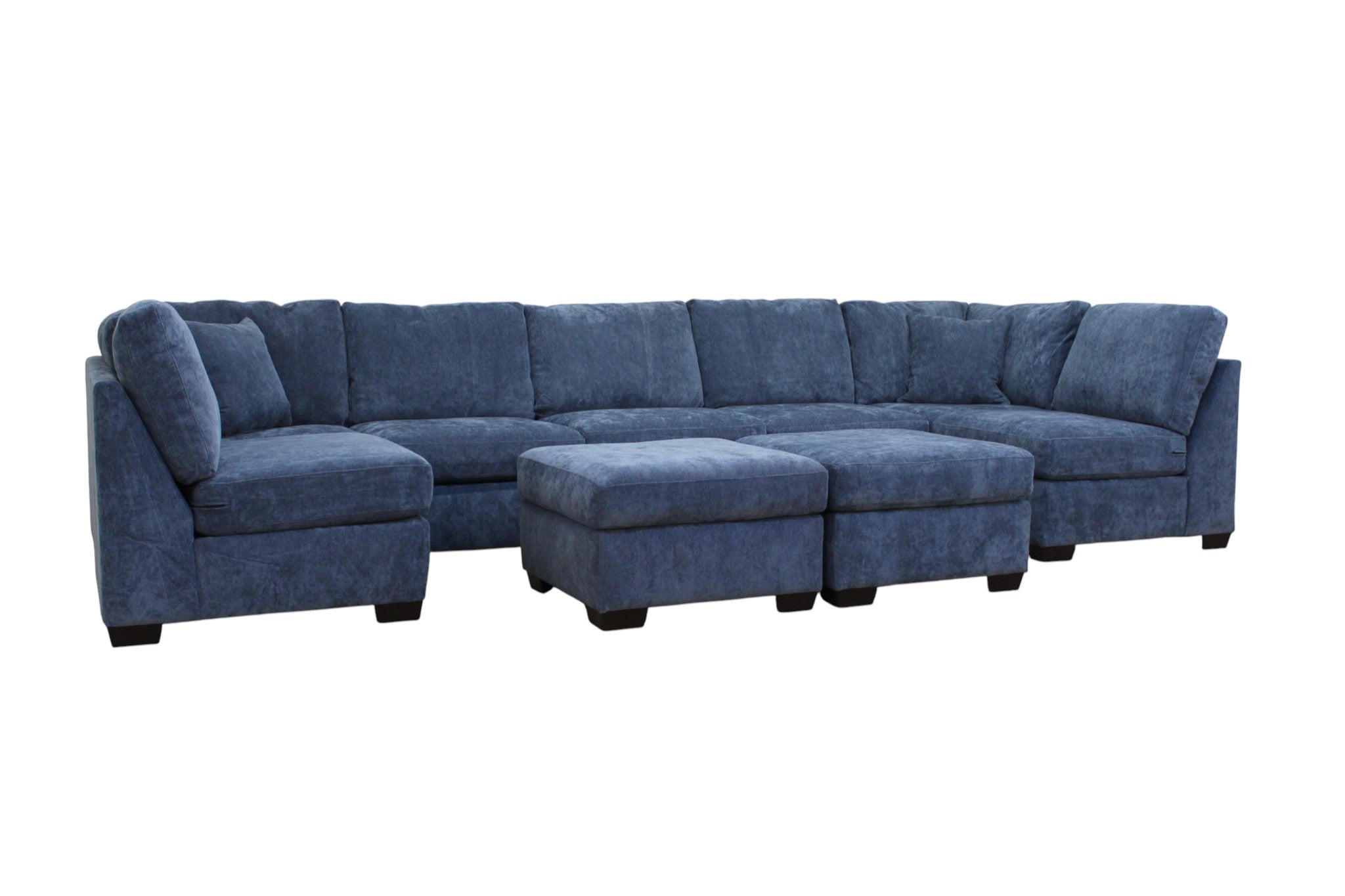 Haven Modular Sectional In Slate Blue (Customizable)