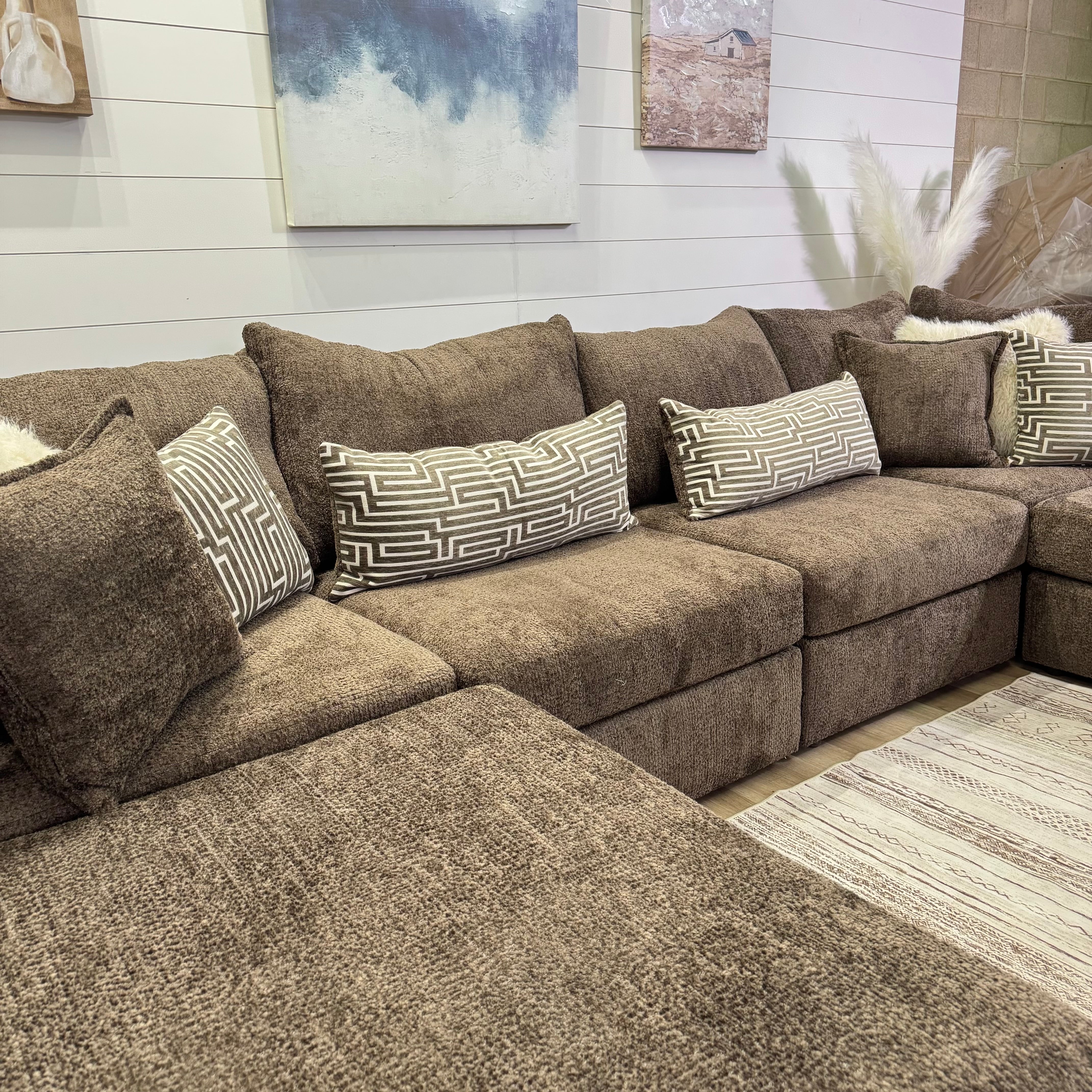 Bennet Modular Chocolate Sectional Double Trouble