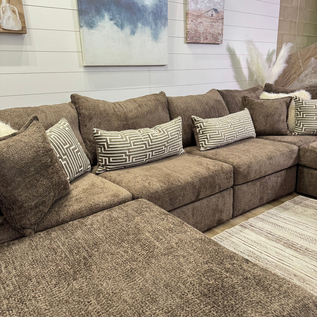 Bennet Modular Chocolate Sectional Double Trouble